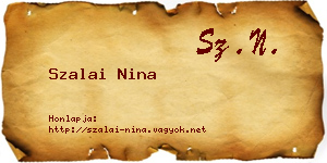 Szalai Nina névjegykártya